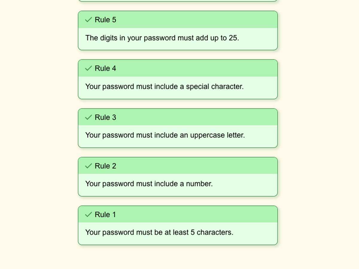 The Password Game