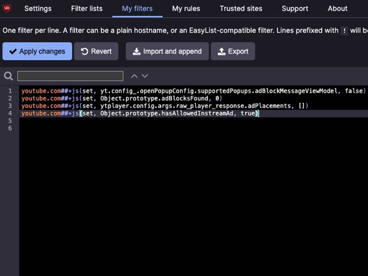 Blokiranje reklama YouTube 2