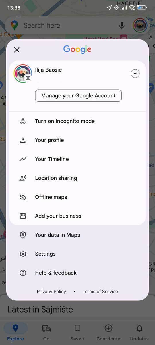 Kako obrisati Google Maps istoriju na telefonu 7.jpg
