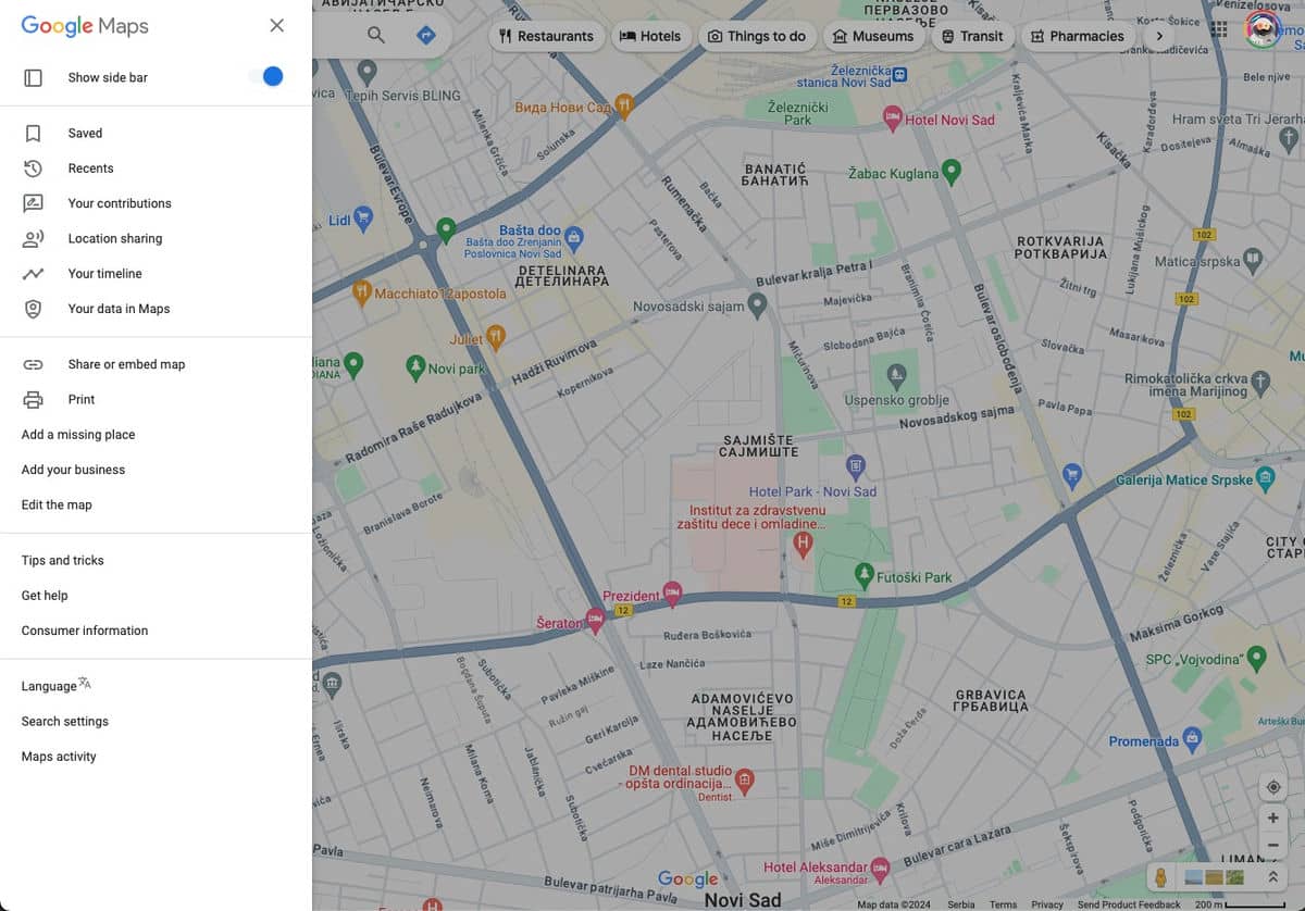 Kako obrisati Google Maps istoriju na računaru 2.jpg