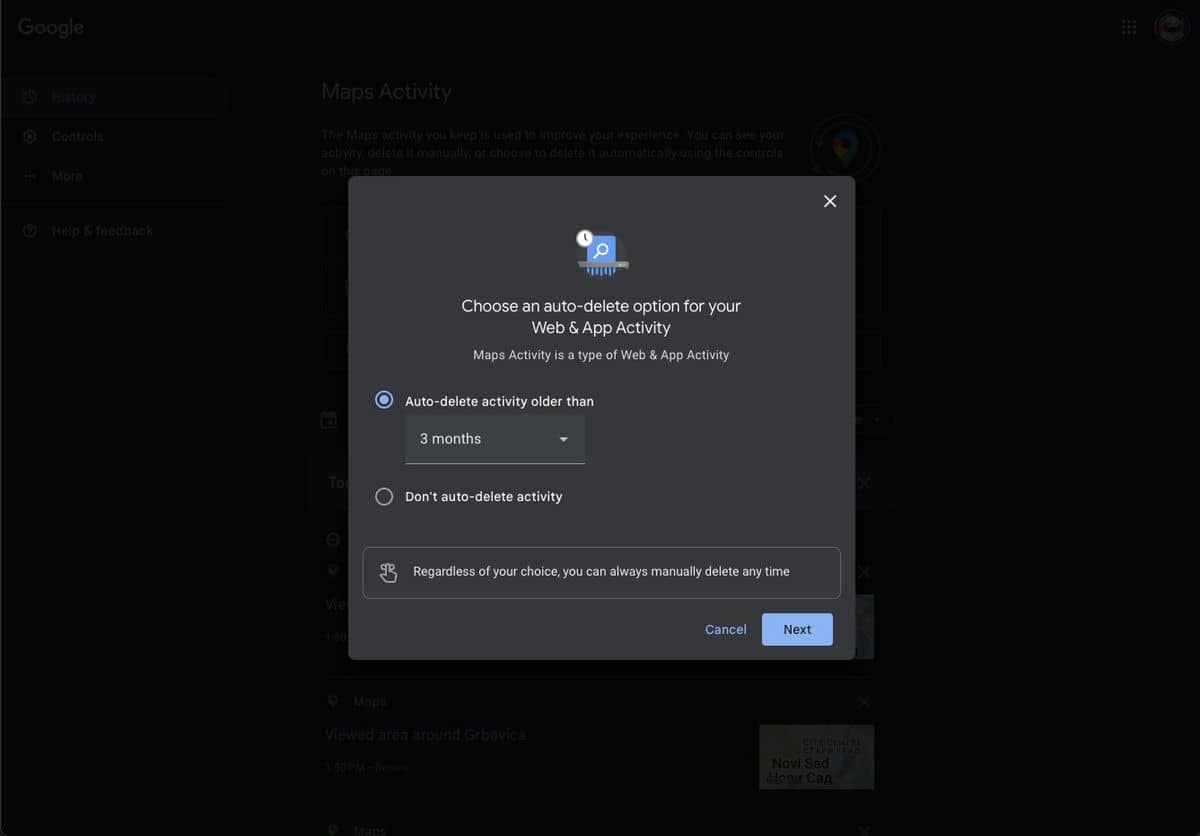 Kako obrisati Google Maps istoriju na računaru 3.jpg