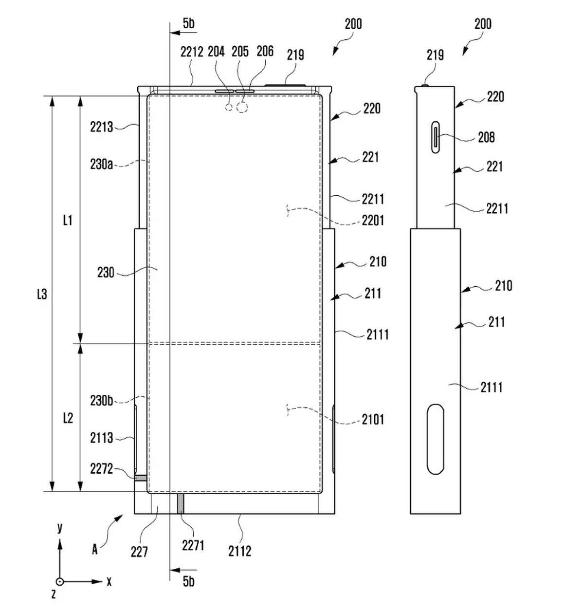 Samsung _ telefona sa rolabilnim ekranom i senzorom za merenje kvaliteta vazduha _ Foto GizChina.jpg
