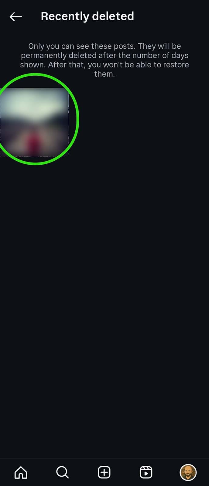 Kako vratiti obrisane slike na Instagramu korak 5.jpg