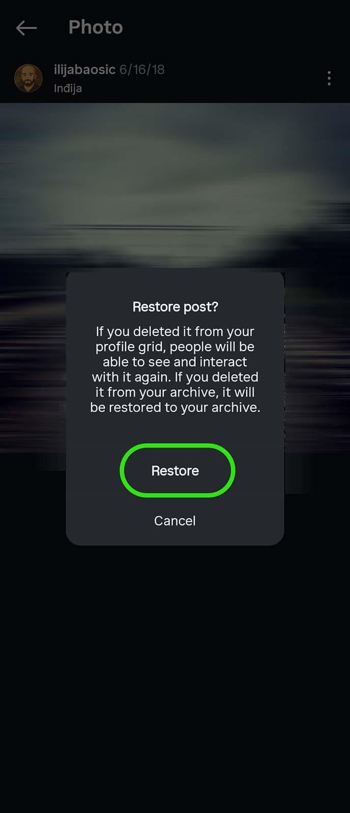 Kako vratiti obrisane slike na Instagramu korak 8.jpg