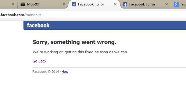 Facebook ne radi, Pao Facebook #FacebookDown