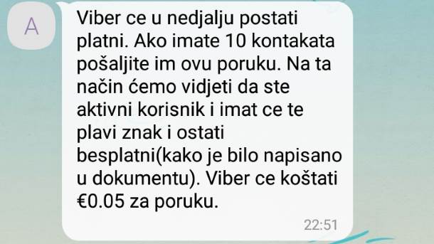 Viber besplatan ne pocinje sa naplatom poruka