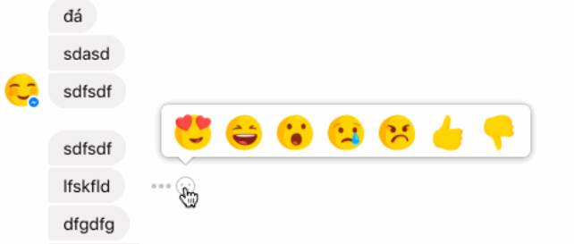 Messenger Dislike dugme i Facebook Reactions u porukama