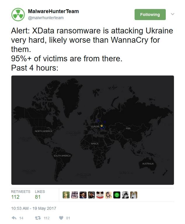 XData novi malware ransomware se širi Ukrajinom