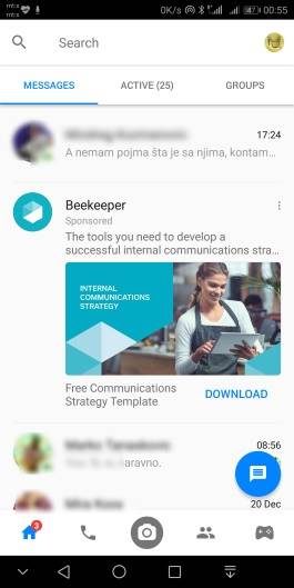 Messenger reklame Srbija prikazivanje