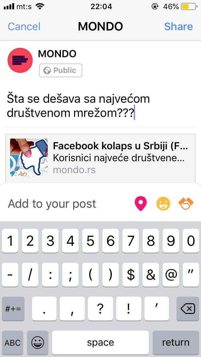 Instagram ne radi, Problem Instagram, Facebook ne radi, WhatsApp ne radi, Facebook problem, Face pao