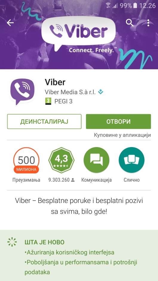Viber novi interfejs