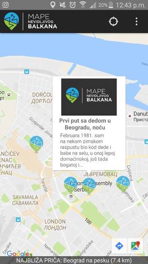 Turisticka aplikacija Mape nevidljivog Balkana
