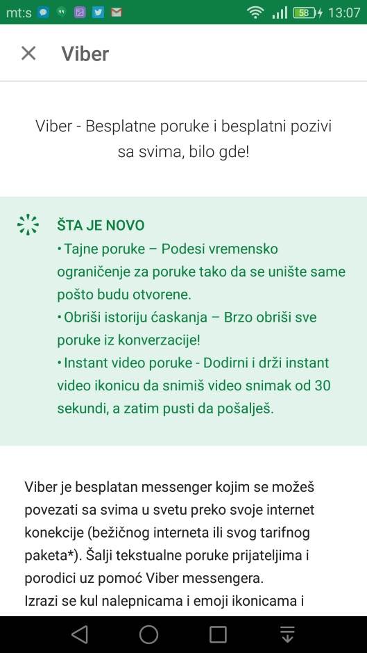 Viber tajne poruke, samouništavanje Viber poruka