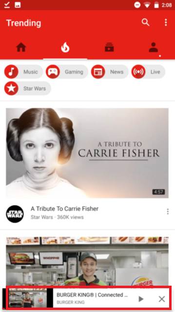 YouTube nova Android aplikacija