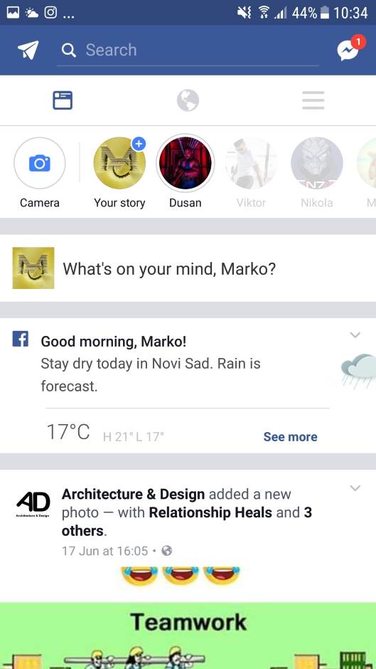 Facebook vremenska prognoza