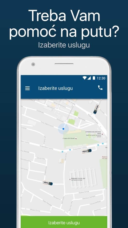Mile Cvik, aplikacija za pomoc na putu, Android, iOS