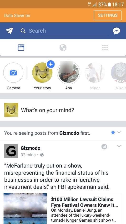 Facebook Android aplikacija novi izgled v131.0.0.25.69