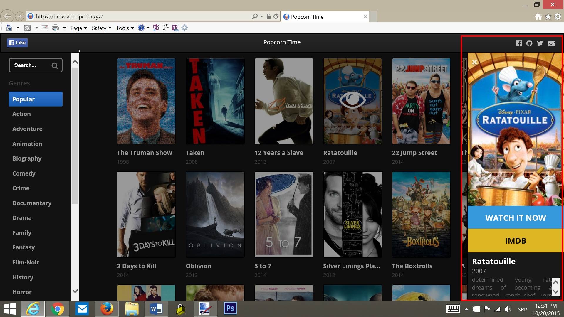 PopCorn Time torent bioskop kazna za gledanje