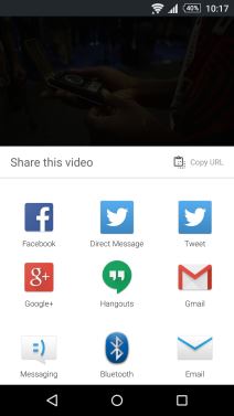 YouTube za Android raspored tastera