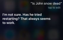 Siri da li je Džon Snežni živ ili mrtav