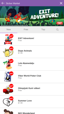 Viber Exit stikeri download