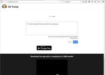 Donald Tramp aplikacija tekst u govor