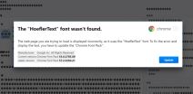 chrome font malware hakovanje