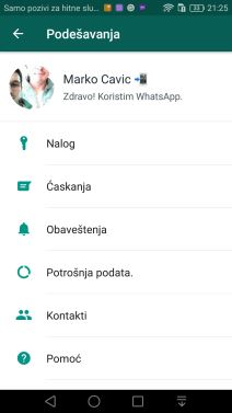 WhatsApp vratio tekstualni status