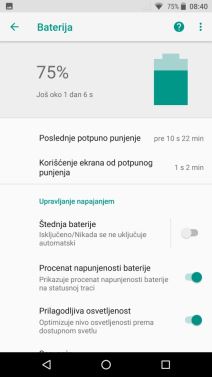Android O duže trajanje baterije