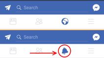 Facebook zvono ikonica na mestu notifikacija