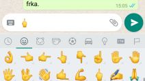 WhatsApp srednji prst emotikon