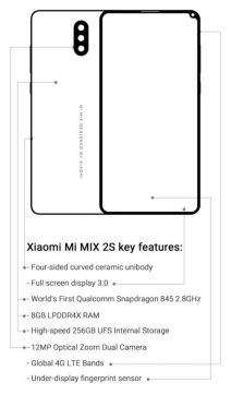 Xiaomi Mi Mix 2s cena u Srbiji, prodaja, kupovina, info, slike, MWC 2018 Barselona