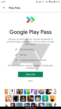 Google Play Pass pretplata Android premijum aplikacije, Android Play Store pretplata Play Pass