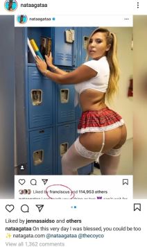 papa franja instagram nalog lajk gola devojka natalia garibotto gola foto 