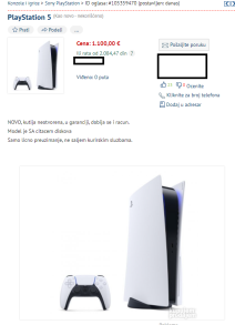 kupovina plejstejšn 5 konzole u srbiji prodaja ps5 cena