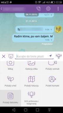 Viber slanje Zip i svih drugih fajlova