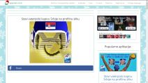 vaterpolo kapica sa zastavom Srbije na Facebook slici profila