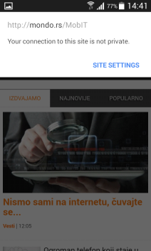 chrome android kopiranje adrese sajta i linkova