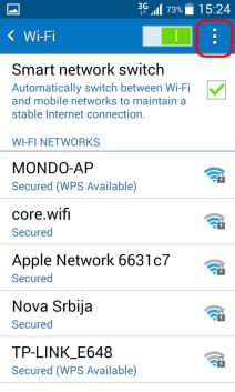 Otkljucan Wi-Fi notifikacija kako je iskljuciti