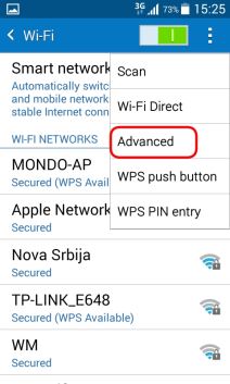 Otkljucan Wi-Fi notifikacija kako je iskljuciti