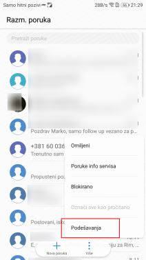 Kako otkazati poslatu SMS poruku