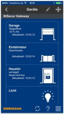 BiSecur vrata i aplikacija za kontrolisanje