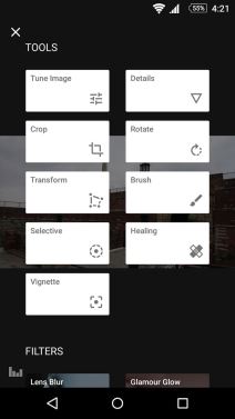 Snapseed aplikacija za Android, kako se koristi, 