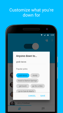 Google Whos Down aplikacija za druženje