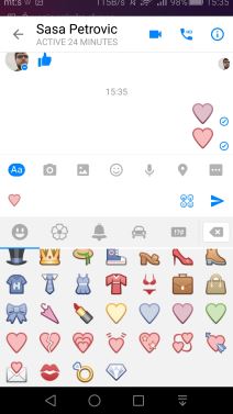 Facebook Messenger srce trik