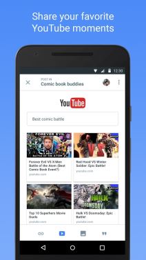 Spaces Google aplikacija za YouTube, Chrome, Google Search cetovanje