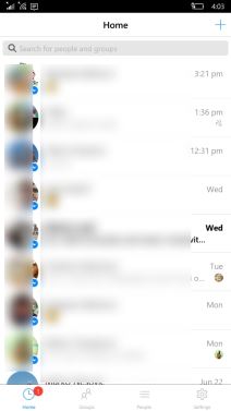 Messenger Windows 10 Mobile aplikacija