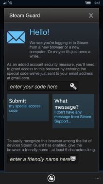 Steam Windows aplikacija
