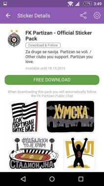 Crvena Zvezda i Partizan stikeri u Viber aplikaciji