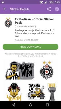 Crvena Zvezda i Partizan stikeri u Viber aplikaciji
